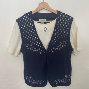 vintage embroidered shirt/vest